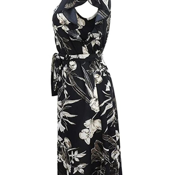 NWT Flutter Sleeve Button A-line Floral Sundress - Picture 5 of 7